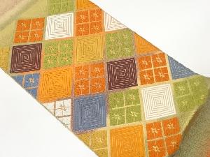 唐織菱模様織出し袋帯